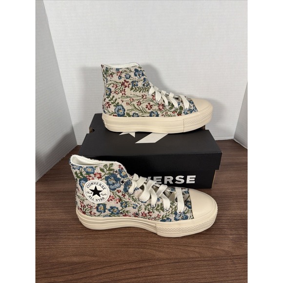 Converse Womens Sneakers Chuck Taylor Lift Platform Floral Tapestry A11992C Sz7W - Picture 3 of 7